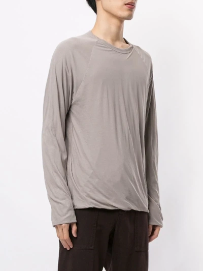 Shop James Perse Twisted T-shirt In Neutrals