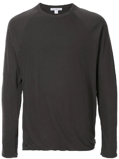 Shop James Perse Twist Detail T-shirt In Black