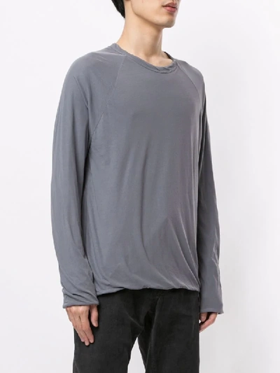 Shop James Perse Twist Detail T-shirt In Grey