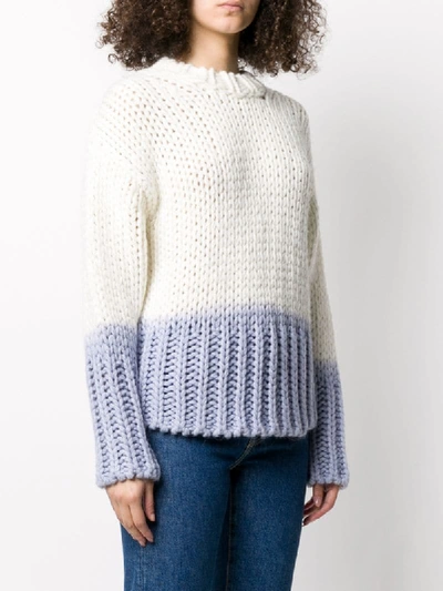 Shop Acne Studios Dip-dyed Jumper In White