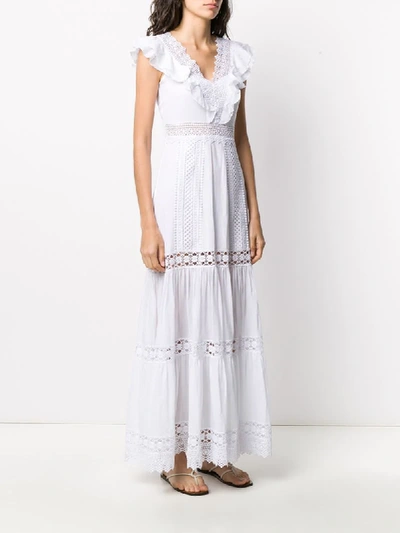 Shop Charo Ruiz Aida Lace Long Dress In White