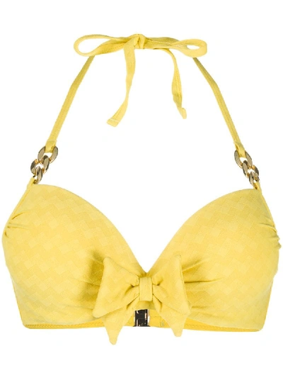 Shop Marlies Dekkers Sunglow Push-up Bikini Top In Yellow