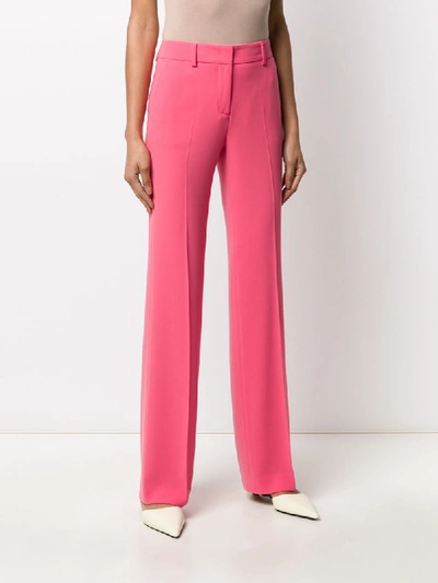 Shop Alberto Biani Flared Style Trousers In Pink