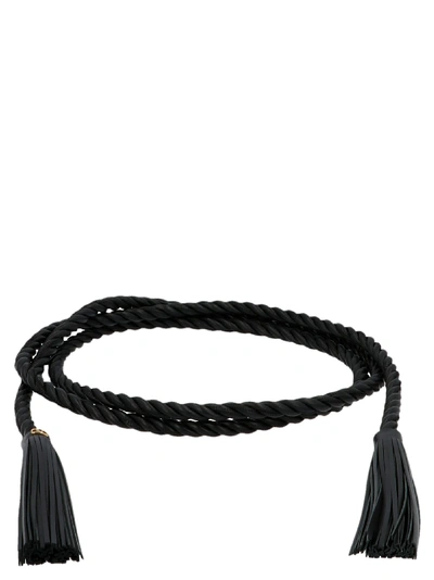 Shop Valentino The Rope Belt In Black