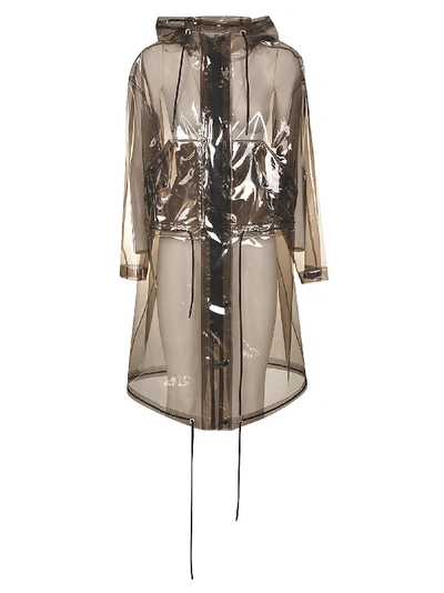 Shop Moncler Acajou Raincoat In Transparent