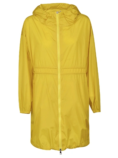 Shop Moncler Lichen Raincoat In Yellow