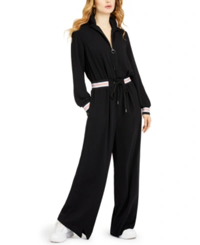 Shop Guess Becky Overall Jumpsuit In Jet Black