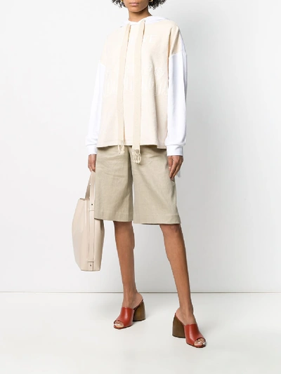 Shop Loewe Cotton Hoodie In Beige