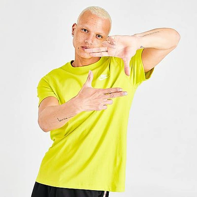 Shop Nike Sportswear Club T-shirt In Yellow