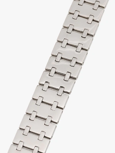 Shop Alyx 1017  9sm Silver-plated Buckle Choker In Metallic