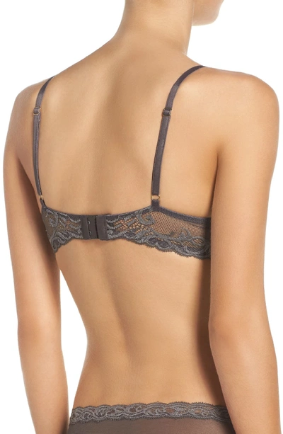 Shop Natori Feathers Underwire Contour Bra In Dark Grey