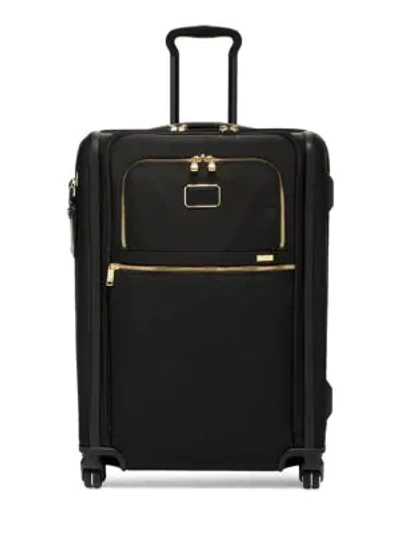 Shop Tumi International Dual Access 4 Wheeled Carry-on Suitcase In Black Gold