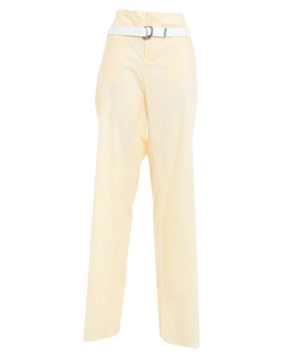 Shop Romeo Gigli Casual Pants In Light Yellow