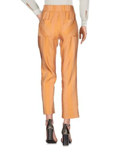 Shop Ottod'ame Casual Pants In Ocher