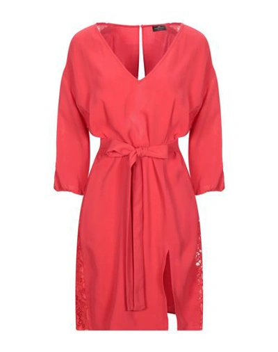 Elisabetta Franchi Short Dresses In Red