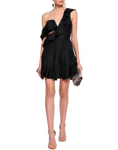 Shop Zimmermann Short Dresses In Black