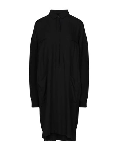 Shop Haider Ackermann Woman Midi Dress Black Size 10 Rayon, Virgin Wool, Cashmere