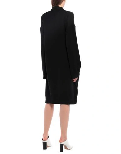 Shop Haider Ackermann Woman Midi Dress Black Size 10 Rayon, Virgin Wool, Cashmere