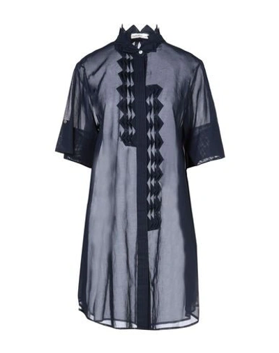 Shop Tsumori Chisato Shirt Dress In Dark Blue