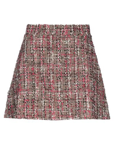Shop Nineminutes Mini Skirts In Light Brown