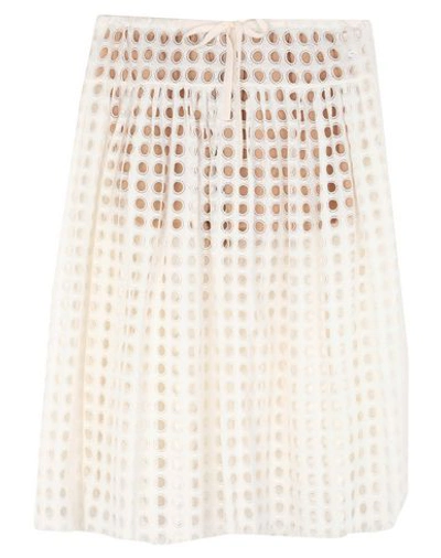 Shop Chloé 3/4 Length Skirts In White