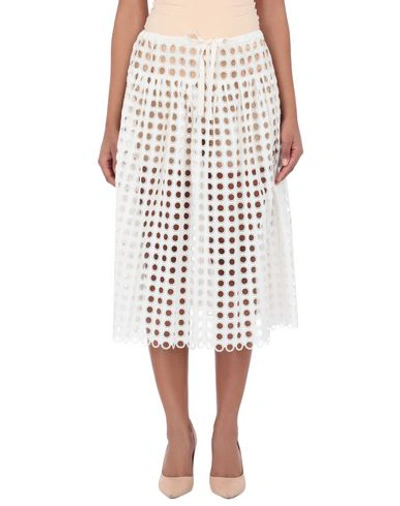 Shop Chloé 3/4 Length Skirts In White