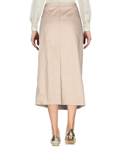 Shop Christopher Esber Midi Skirts In Light Brown