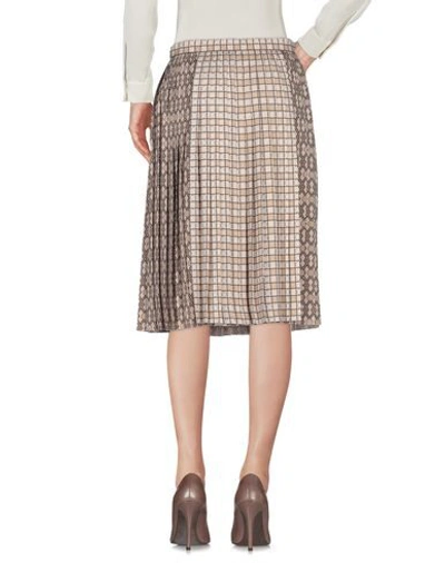 Shop Burberry Woman Midi Skirt Beige Size 8 Polyester