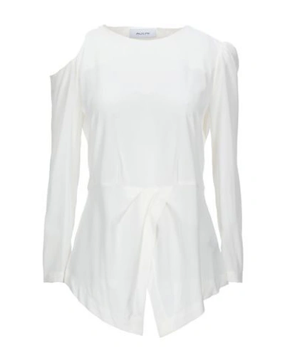 Shop Aglini Blouse In Ivory