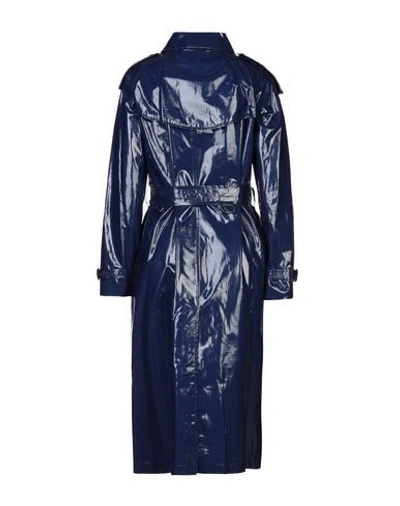 Shop Burberry Overcoats In Bright Blue