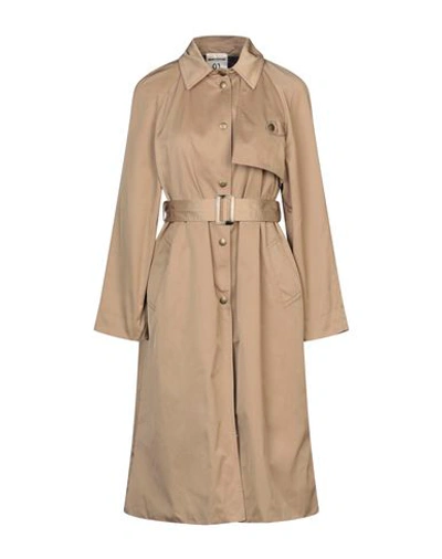 Shop Semicouture Overcoats In Sand