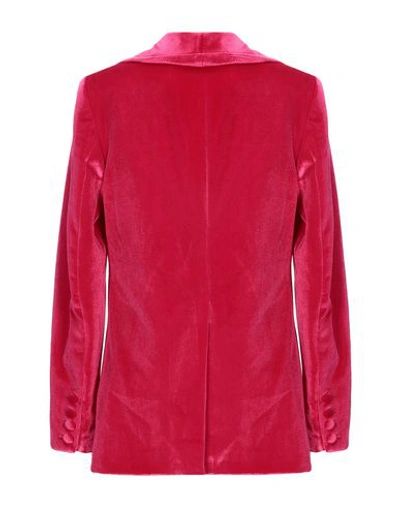 Shop Self-portrait Sartorial Jacket In Fuchsia