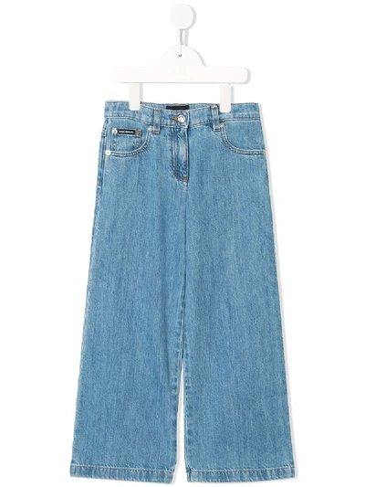 Shop Dolce & Gabbana Five Pocket Design Denim Trousers In Blue