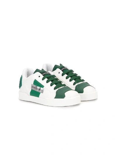Shop Dolce & Gabbana Lace-up Sneakers In Green