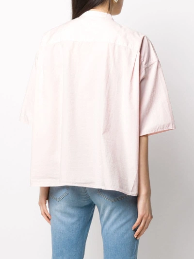 Shop Closed Oversized Short Sleeve Shirt In Pink