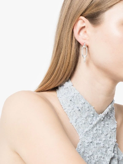 Shop Cornelia Webb Silver-plated Crystal Folded Hoop Earrings