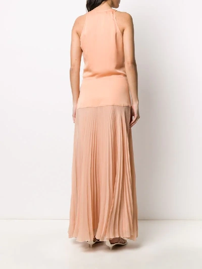 Shop Chloé Draped Evening Dress In Pink