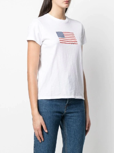 Shop Polo Ralph Lauren Usa Flag T-shirt In White