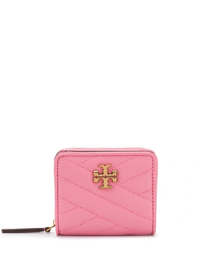Tory Burch Women's Kira Chevron Leather Bi-fold Wallet In Pink City |  ModeSens