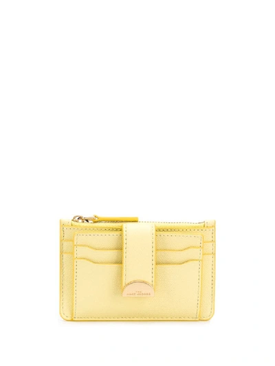 Shop Marc Jacobs Engraved Logo Wallet In Yellow