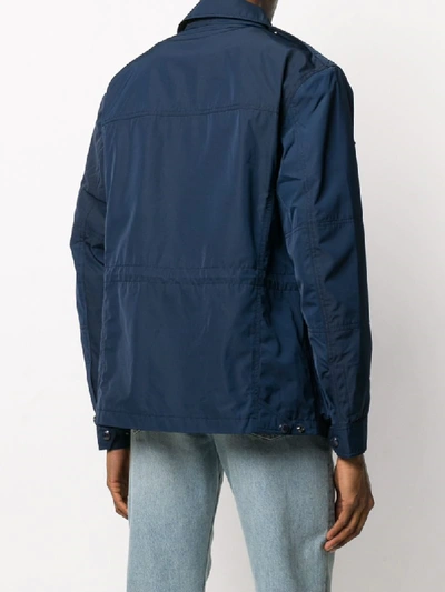 Shop Polo Ralph Lauren Concealed Zip Jacket In Blue