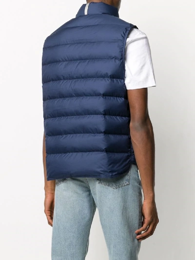 Shop Polo Ralph Lauren Quilted Down Gilet In Blue
