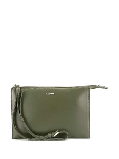 Shop Jil Sander Tootie Clutch Wallet In Green