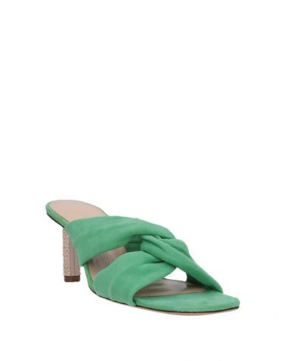 Shop Jacquemus Sandals In Light Green