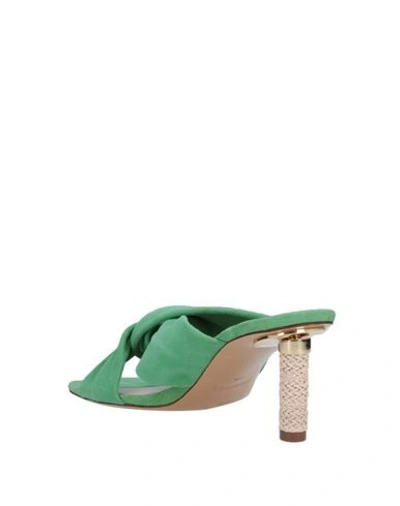 Shop Jacquemus Sandals In Light Green