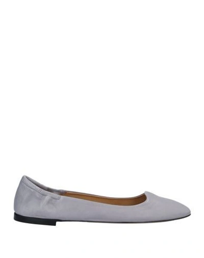 Shop Pomme D'or Ballet Flats In Grey