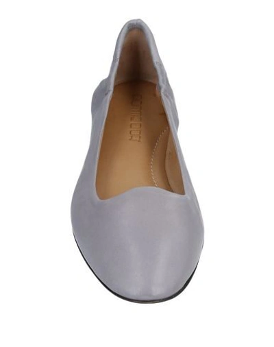 Shop Pomme D'or Ballet Flats In Grey