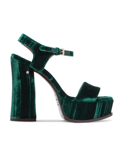 Shop Laurence Dacade Sandals In Emerald Green