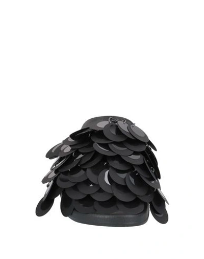 Rabanne Embellished Flat Sole Open Toe Sandal In Black