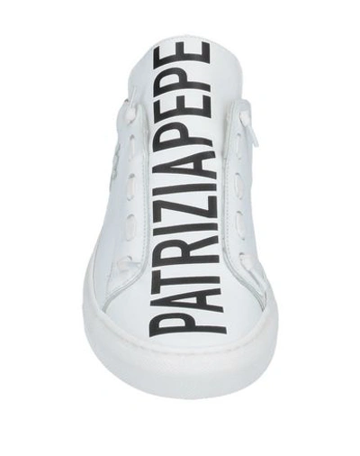 Shop Patrizia Pepe Woman Sneakers White Size 8 Soft Leather